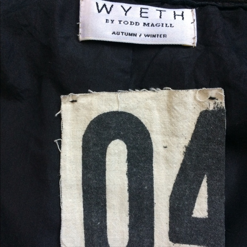 WYETH by TODD MAGILL fits size 10 black ultra soft leather circle skirt - Picture 8 of 14